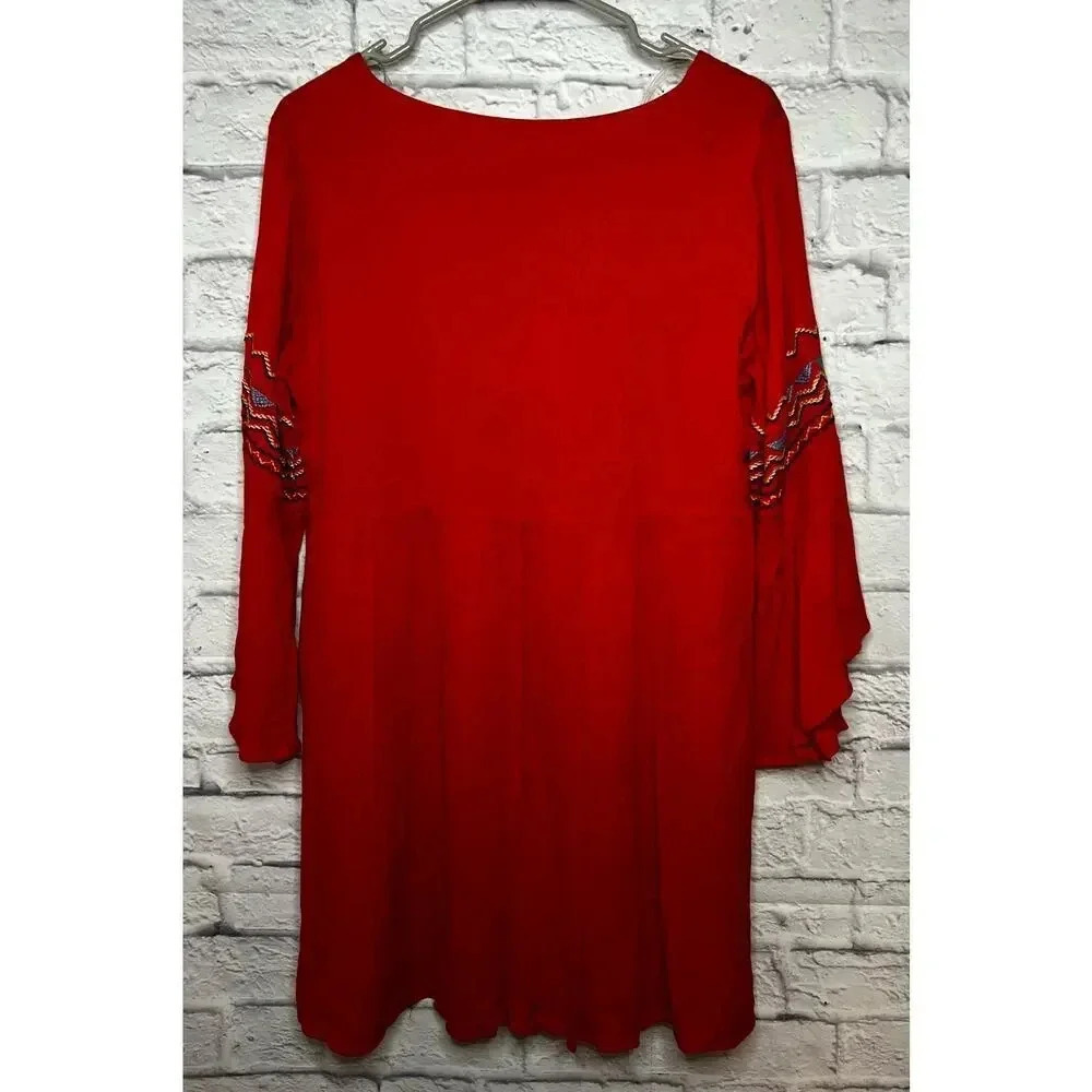 NWT Umgee red boho dress, size M. - Picture 4 of 10